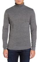 Men's Slate & Stone Merino Wool Blend Turtleneck Sweater
