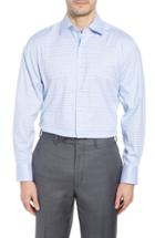 Men's English Laundry Check Regular Fit Dress Shirt .5 - 32/33 - Blue