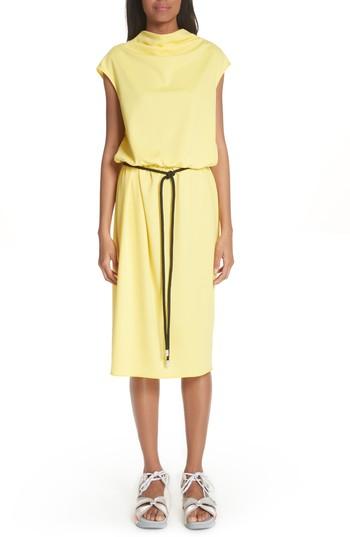 Women's Marc Jacobs Cowl Neck Belted Dress - Yellow