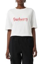 Women's Burberry Lopori Archive Logo Tee, Size - White