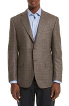 Men's Canali Classic Fit Check Silk & Wool Sport Coat Us / 52 Eur - Beige