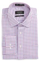 Men's Nordstrom Men's Shop Smartcare(tm) Trim Fit Check Dress Shirt .5 - 34/35 - Pink