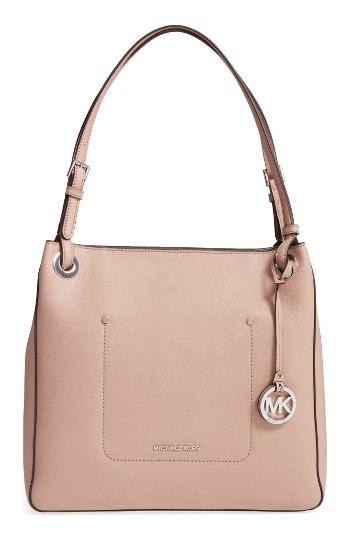 Michael Michael Kors Medium Walsh Leather Tote - Beige