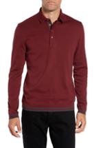 Men's Ted Baker London Longfiz Slim Fit Ribstart Polo (l) - Red