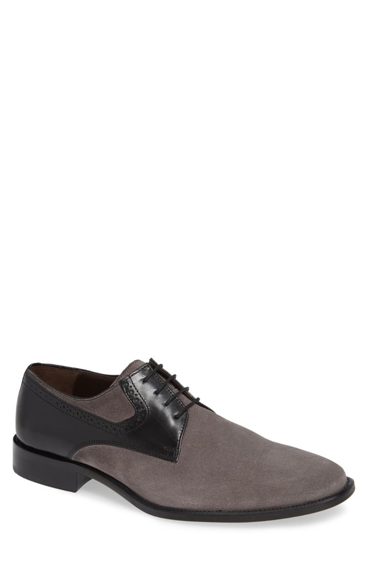 Men's J & M 1850 Maxwell Plain Toe Derby .5 M - Grey