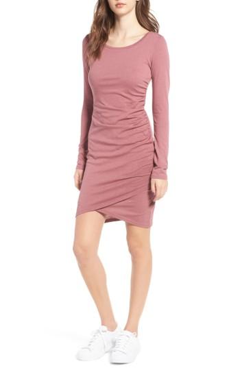 Women's Leith Ruched Long Sleeve Dress, Size - Burgundy