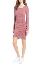 Women's Leith Ruched Long Sleeve Dress, Size - Burgundy