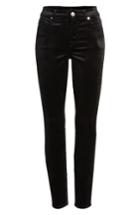 Women's 7 For All Mankind Velvet Ankle Skinny Pants - Black