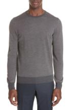 Men's Canali Crewneck Cotton Sweater Us / 50 Eu - Grey
