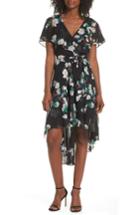 Women's Eliza J Flutter Sleeve High/low Dress (similar To 14w) - Black