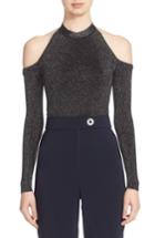 Women's Cushnie Et Ochs Knit Cold Shoulder Bodysuit - Black