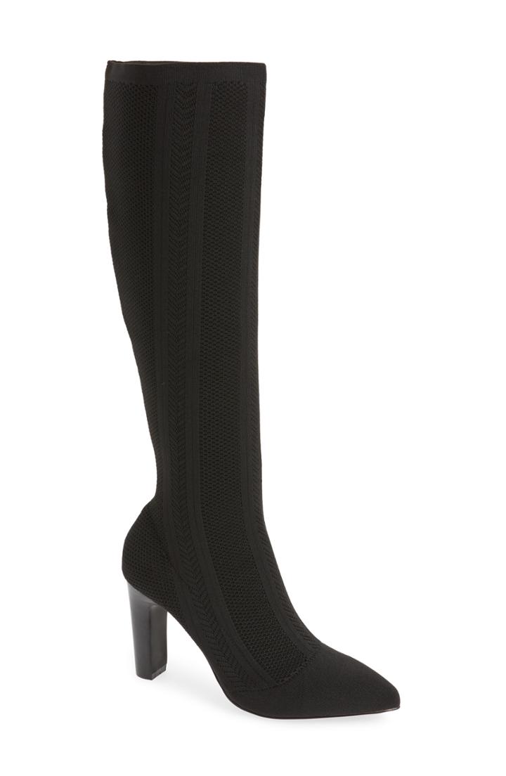 Women's Charles By Charles David Davis Knit Boot .5 M - Black