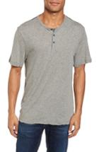 Men's James Perse Contrast Stitch Henley T-shirt (xs) - Grey