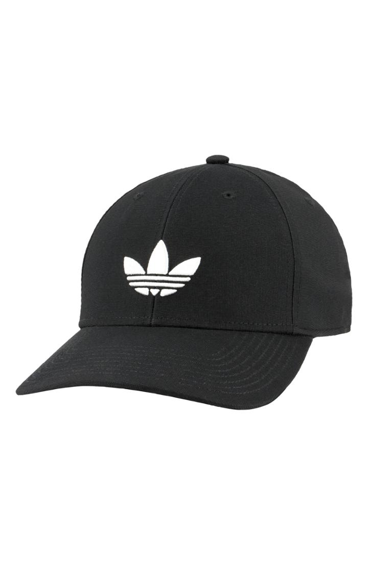 Men's Adidas Originals Trefoil Stretch Ball Cap /x-large - Black