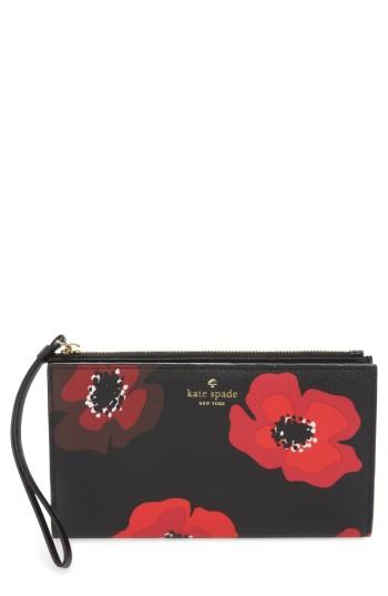Women's Kate Spade New York Hyde Lane Poppy Eliza Leather Wallet - Black