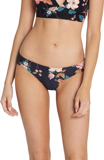 Women's Billabong Linger On Low Rider Bikini Bottoms - Black