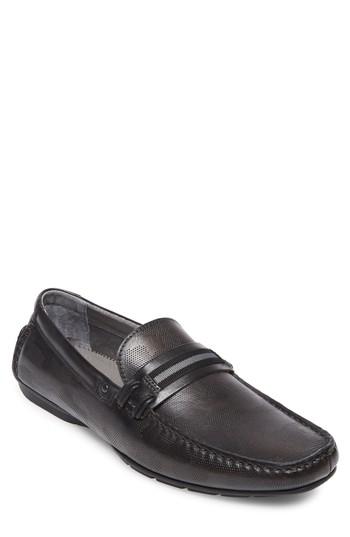 Men's Steve Madden Garvet Textured Driving Loafer M - Black