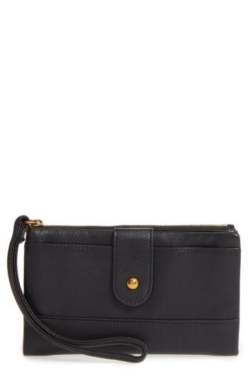 Women's Hobo Colt Leather Wallet - Black