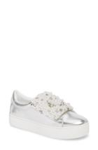 Women's Steve Madden Lion Embellished Slip-on Platform Sneaker .5 M - Metallic
