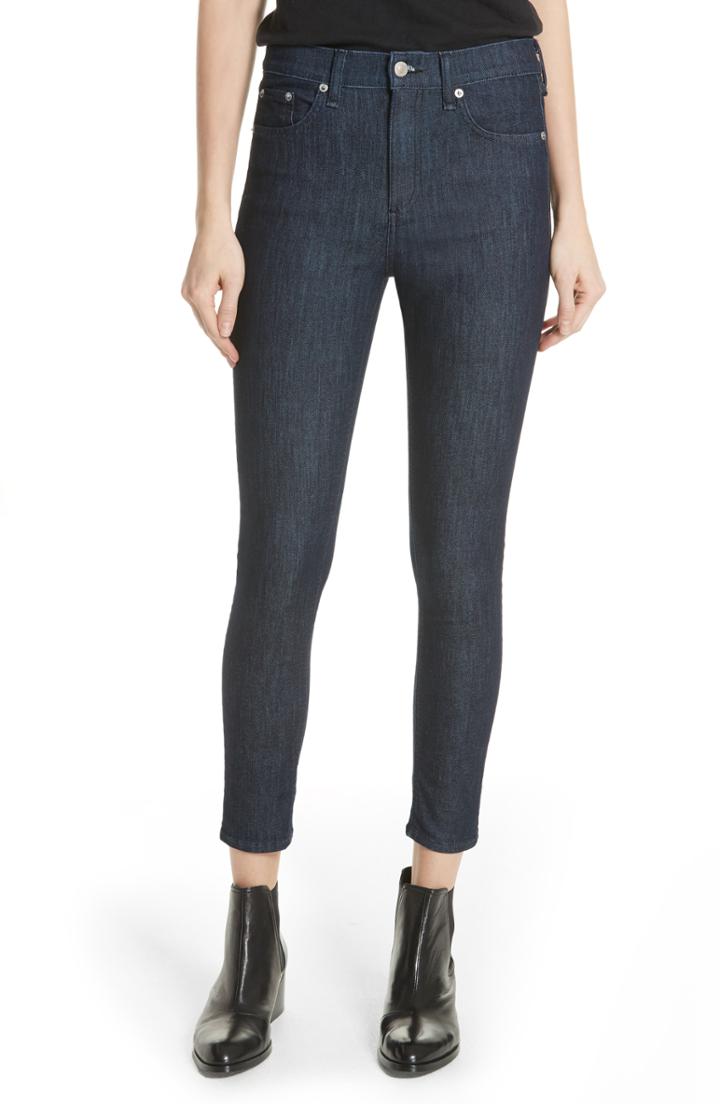 Women's Rag & Bone High Waist Skinny Jeans - Blue