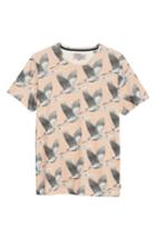 Men's Ted Baker London Flute Blue Heron Print T-shirt (xxl) - Orange