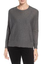 Women's Eileen Fisher Ballet Neck Boxy High/low Pullover