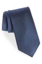 Men's Nordstrom Men's Shop Bucaro Micro Pattern Silk Tie, Size - Blue