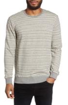 Men's Slate & Stone Stripe Crewneck Sweatshirt, Size - Grey