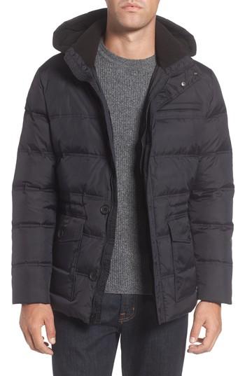 Men's Reaction Kenneth Cole Quilted Parka, Size - Black