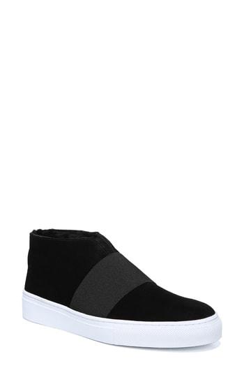 Women's Via Spiga Sayer Genuine Shearling Slip-on Sneaker M - Black