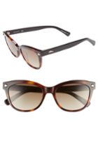 Women's Longchamp 53mm Gradient Lens Cat Eye Sunglasses - Blonde Havana