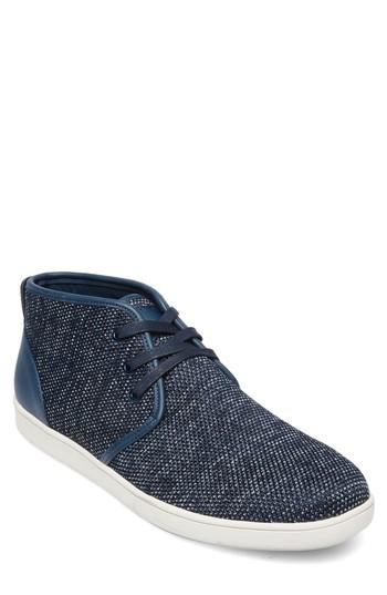 Men's Steve Madden Fowler Knit Mid Top Sneaker M - Blue
