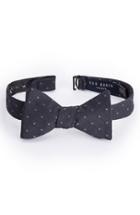 Men's Ted Baker London Dot Silk & Wool Bow Tie, Size - Black