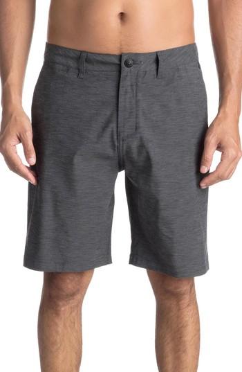Men's Quiksilver Union Heather Amphibian Shorts - Black