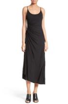 Women's A.l.c. Delia Ruched Midi Dress - Black