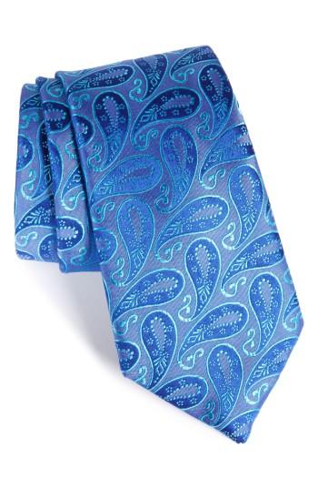 Men's Nordstrom Modern Paisley Silk Tie, Size - Blue