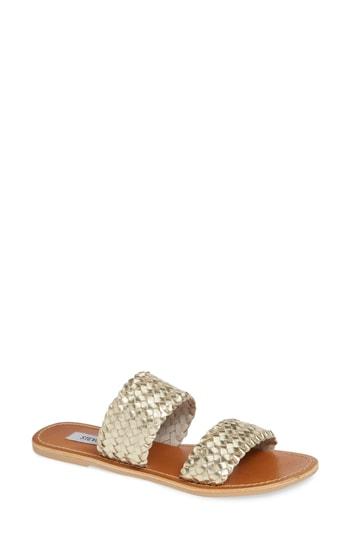 Women's Steve Madden Marvelous Slide Sandal .5 M - Metallic