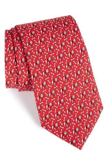 Men's Vineyard Vines Georgia Bulldogs Silk Tie, Size - Red