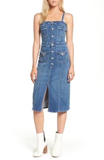 Women's Mother To The Point Denim Midi Dress - Blue
