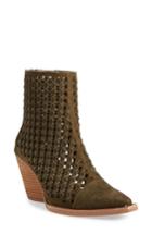 Women's Jeffrey Campbell Oakwood Perforated Bootie M - Brown