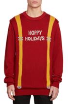 Men's Volcom Holiday Suspenders Sweater, Size - Red