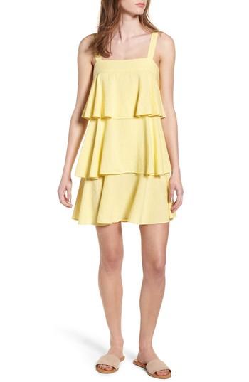 Women's Bp. Tiered Dress, Size - Yellow
