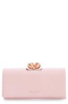 Women's Ted Baker London Pebbled Leather Matinee Wallet - Pink