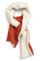 Women's Bp. Reversible Faux Shearling & Puffer Scarf, Size - Brown