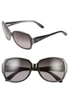 Women's Maui Jim Kalena 57mm Polarizedplus Sunglasses - Black/ Crystal/ Neutral Grey