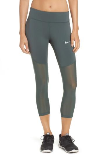 Women's Nike Power Epic Crop Tights - Green
