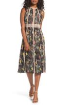 Women's Foxiedox Kinsey Print Gauze Midi Dress - Black