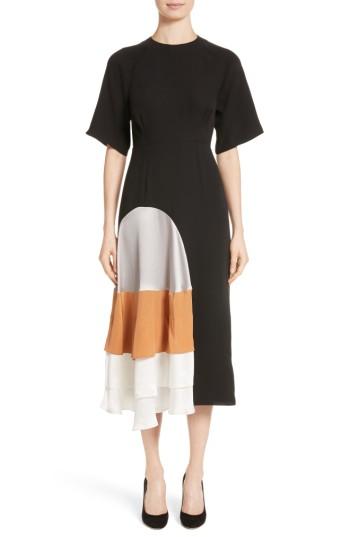 Women's Roksanda Rauma Silk Dress Us / 8 Uk - Black