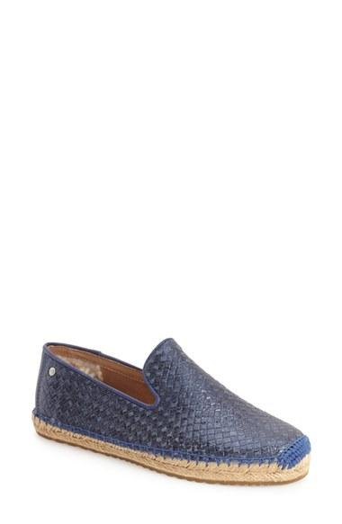 Women's Ugg 'sandrinne' Woven Espadrille Flat M - Blue