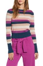 Women's Leith Metallic Stripe Sweater, Size - Blue
